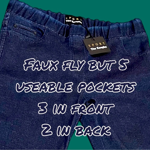 NWT The Kooples SPORT deep blue Jean joggers 🏃🏽‍♀️👖Size Small (1) 👖🏃🏻‍♀️ - Picture 5 of 11